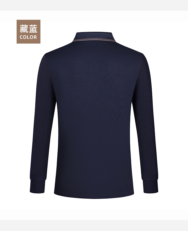 Colored lapel long-sleeved POLO shirt GJ61-35002