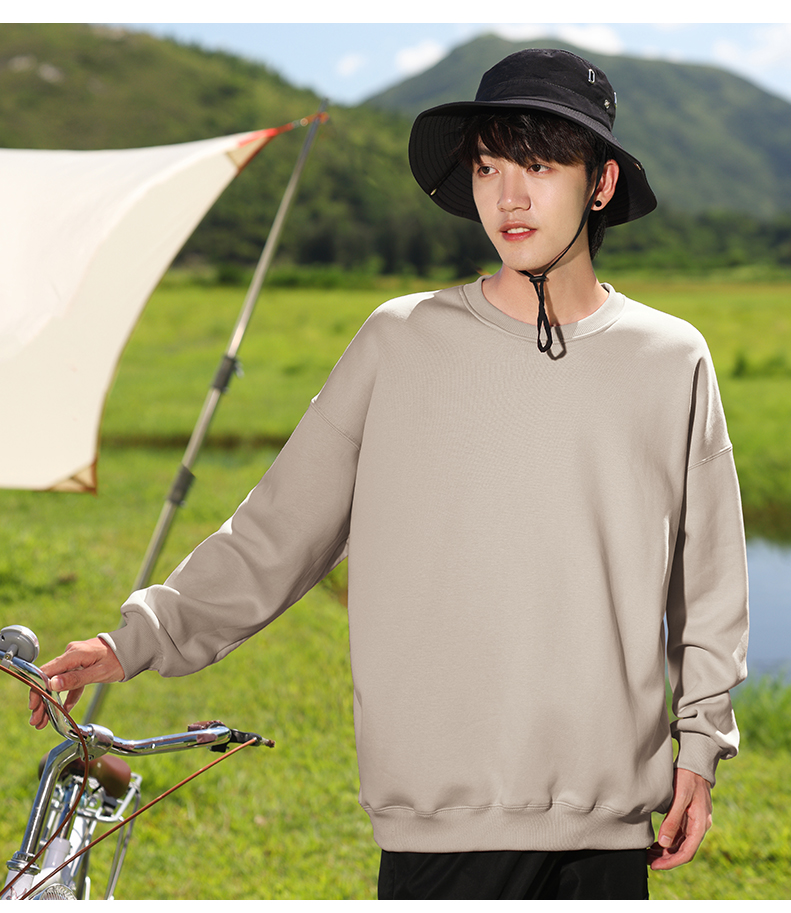 700g pearl series round neck large drop shoulder style sweatshirt YZ02-311