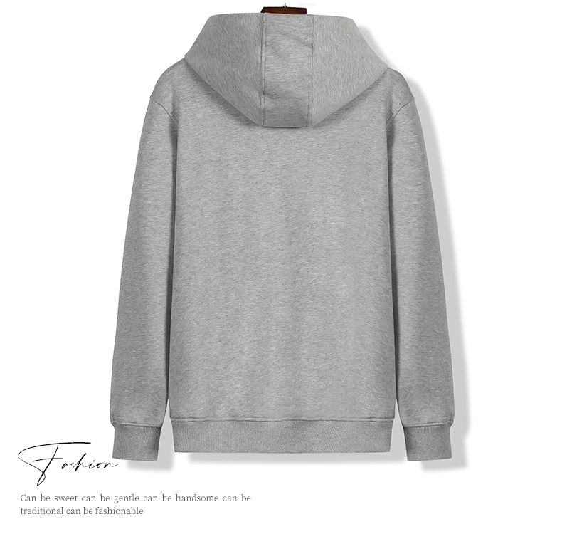 660g silver fox velvet cotton hooded pullover sweatshirt W01-8015