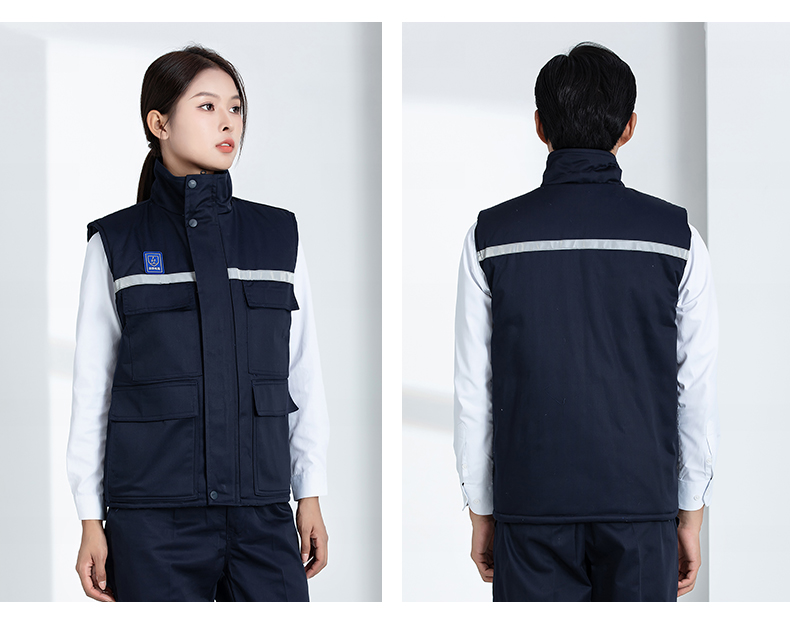 Mesh anti-static thick warm cotton vest H22-2384