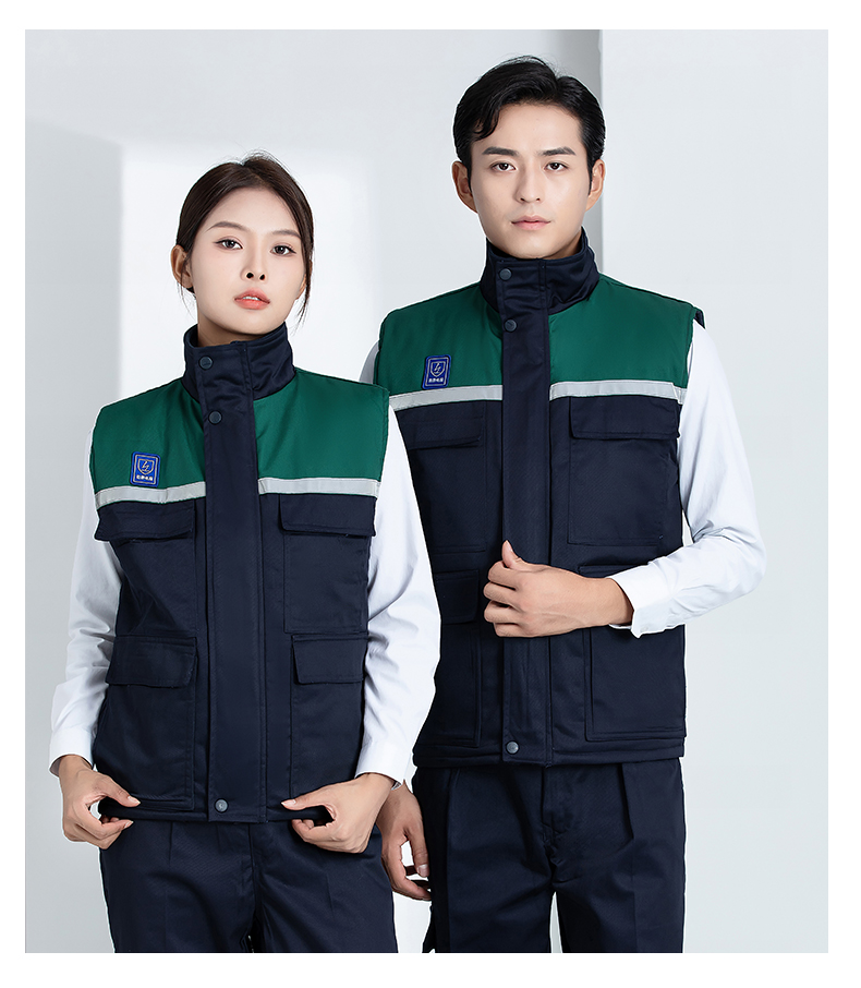 Mesh anti-static thick warm cotton vest H22-2384