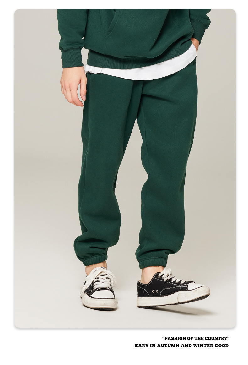 350g heavy solid color fleece sweatpants G24-K7001