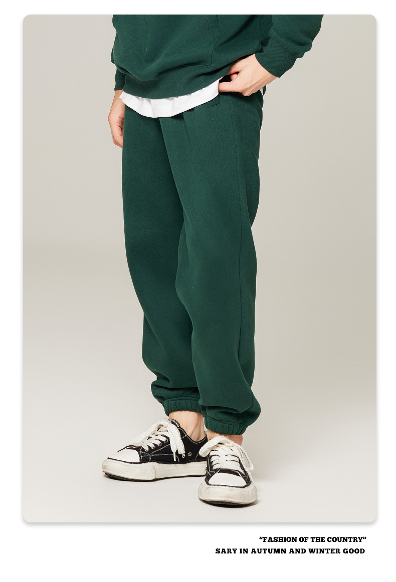 350g heavy solid color fleece sweatpants G24-K7001