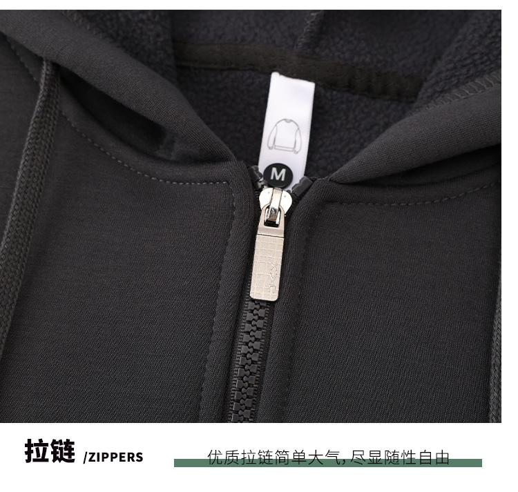 650g thick brand three-bar pull-on hoodie W02-0837