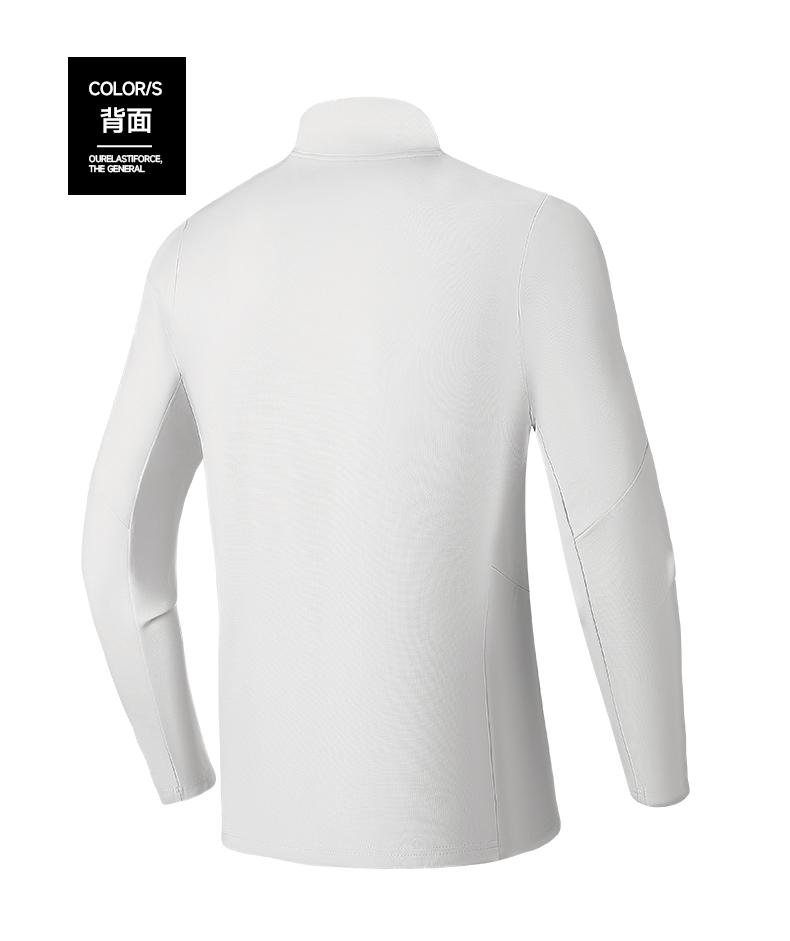 Solid color sports casual stand collar zipper sweatshirt W02-9566