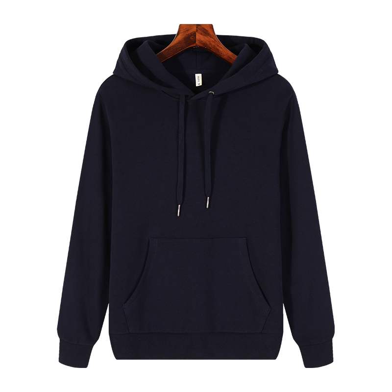 Fleece elastic thread hooded pullover sweatshirt GJ27-9802