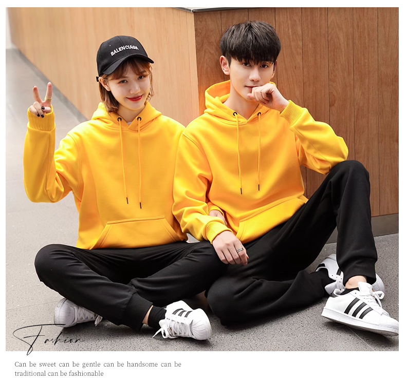 650g combed T/C cotton hooded pullover sweatshirt W01-305