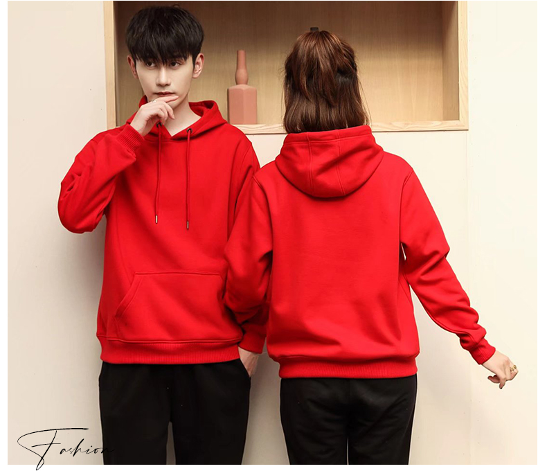 650g combed T/C cotton hooded pullover sweatshirt W01-305