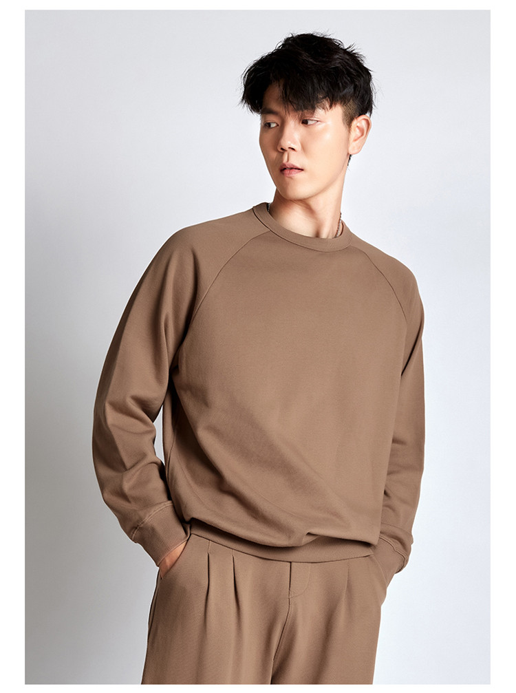 360g Xinjiang cotton round neck pullover sweatshirt universal style G09-98013