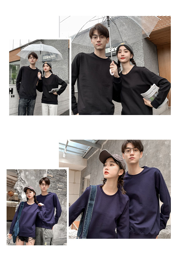 Off-shoulder slim round neck sweatshirt universal style W02-8039