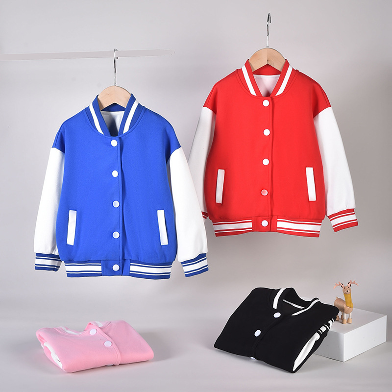 Korean autumn clothing small and medium children loose baseball jacket D31-baseball jacket