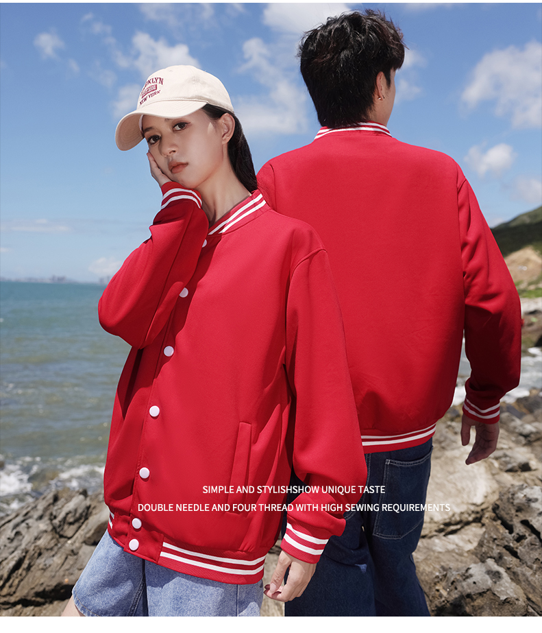 650g thin button-down baseball jacket YZ02-300