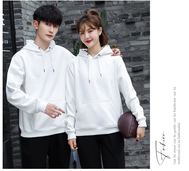 650g combed T/C cotton hooded pullover sweatshirt W01-305