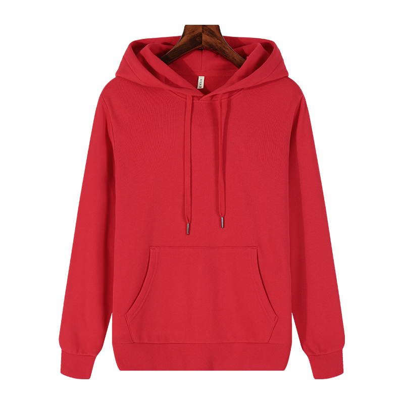 Fleece elastic thread hooded pullover sweatshirt GJ27-9802