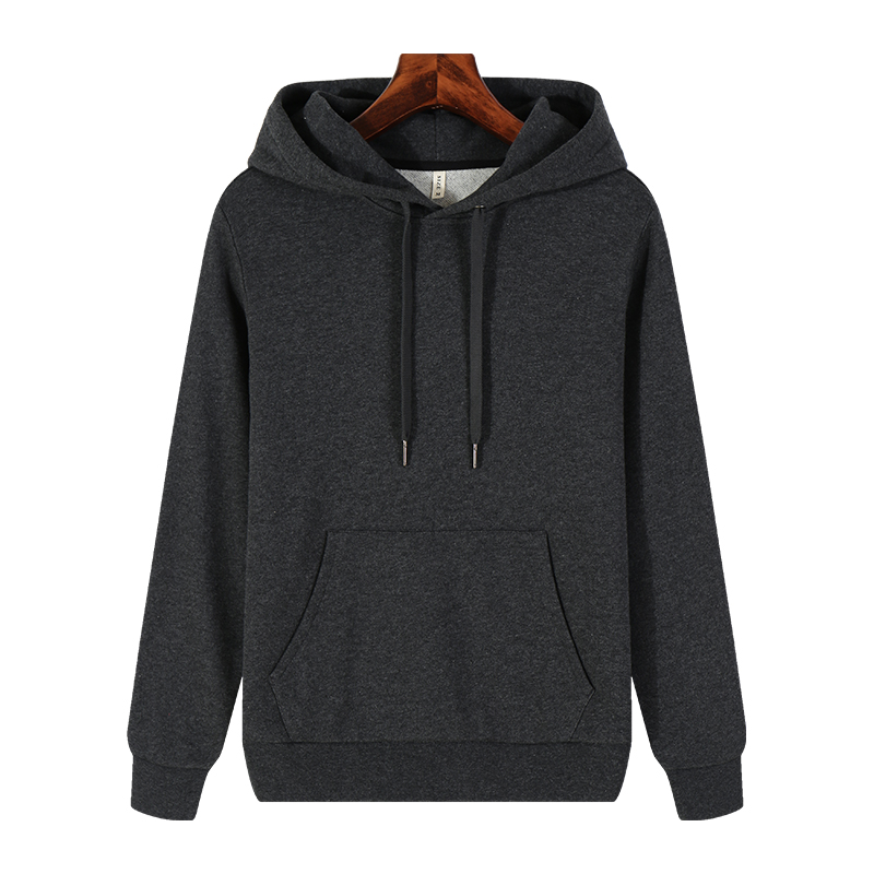 Fleece elastic thread hooded pullover sweatshirt GJ27-9802