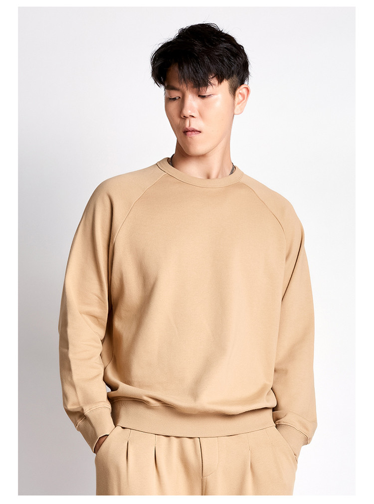 360g Xinjiang cotton round neck pullover sweatshirt universal style G09-98013