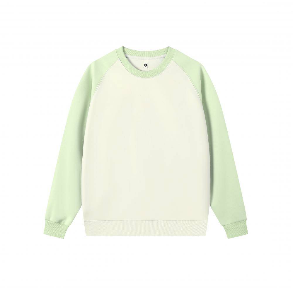 360g pure cotton raglan colorblocking round neck sweatshirt for couples GJ9-Z01