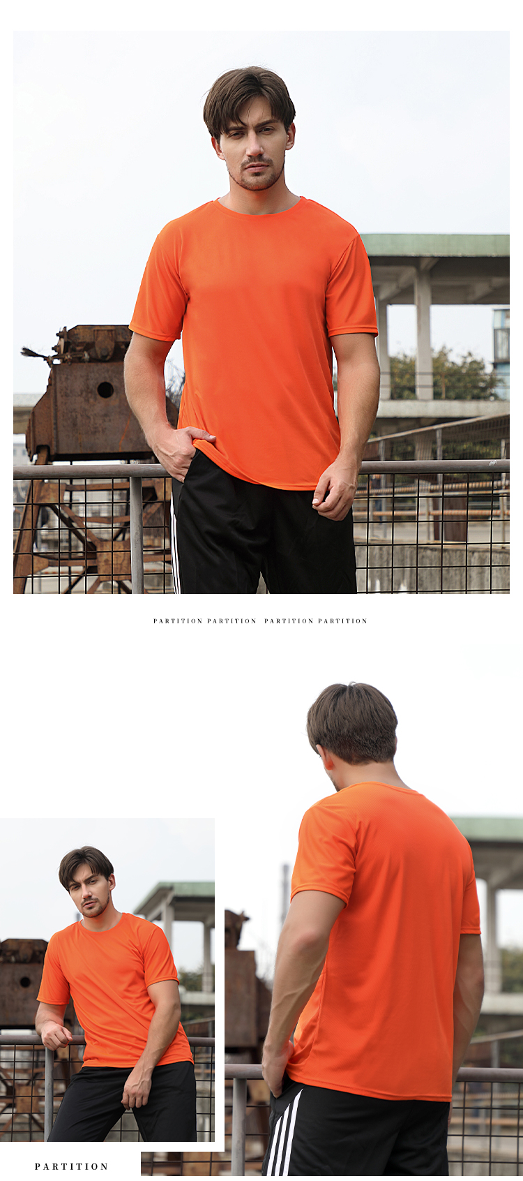 180g75D quick-drying mesh T-shirt with back collar CF305