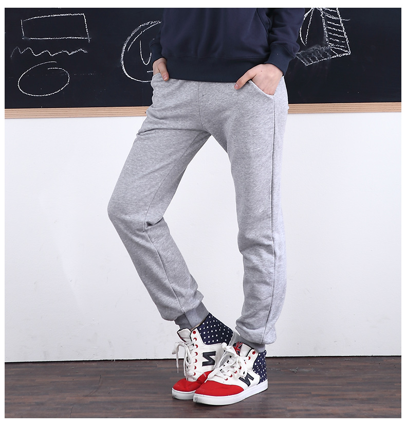 350g pure cotton sports casual drawstring thin sweatpants universal style D12-1229