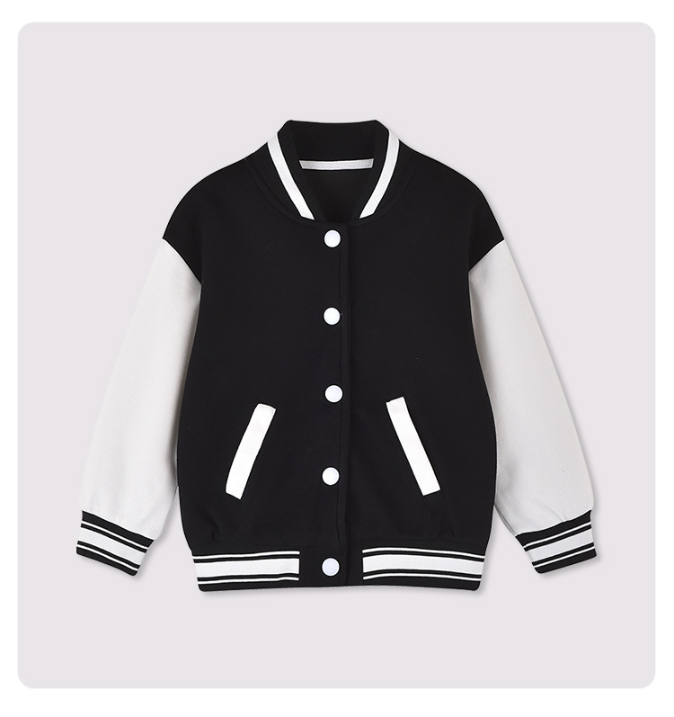 Korean autumn clothing small and medium children loose baseball jacket D31-baseball jacket