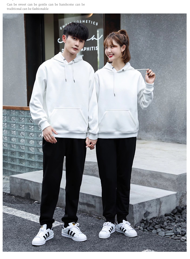 650g combed T/C cotton hooded pullover sweatshirt W01-305