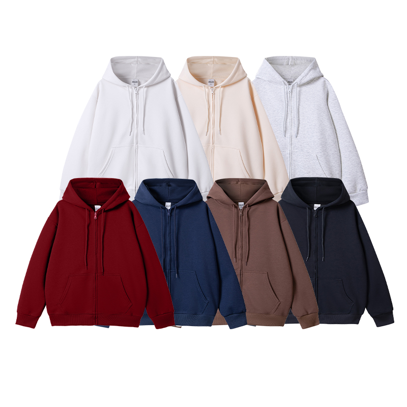 350g pure cotton Chinese cotton hooded zipper sweatshirt GJ50-Y03 (no independent packaging)