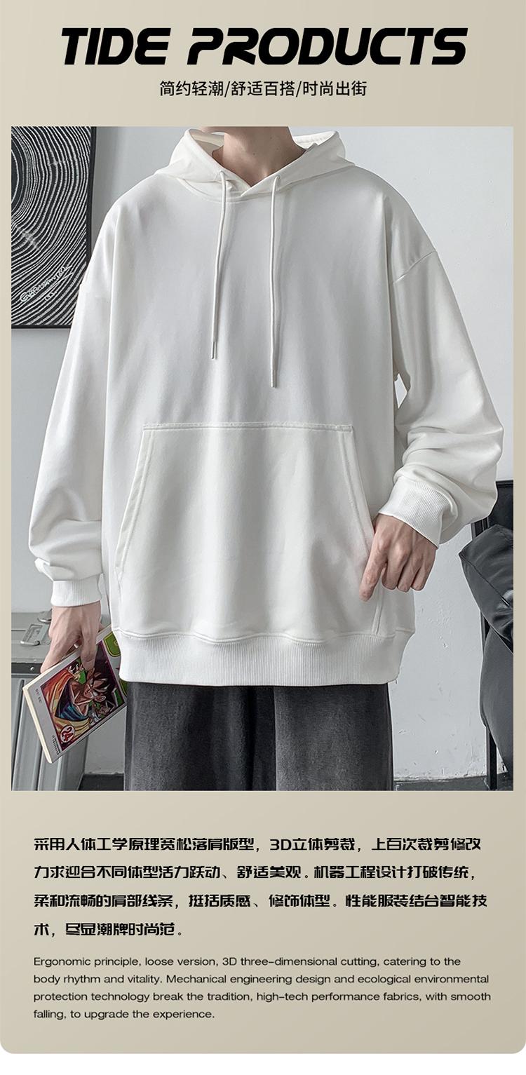 750g thick drop shoulder hooded pullover sweatshirt YZ02-9806 (no individual packaging)