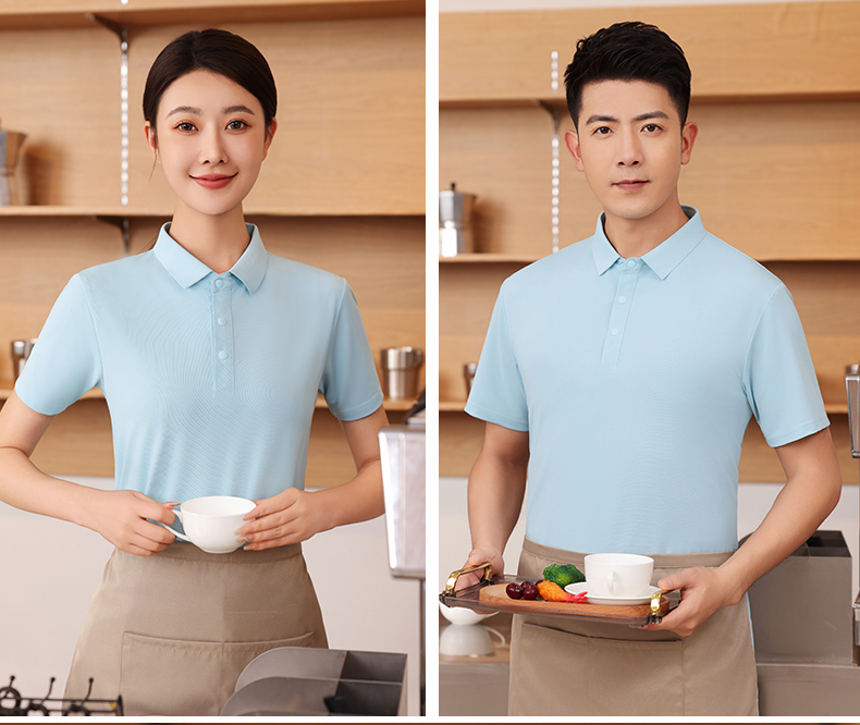 210g moisture-absorbing quick-drying solid color seamless collar short-sleeved lapel polo shirt L04-P140