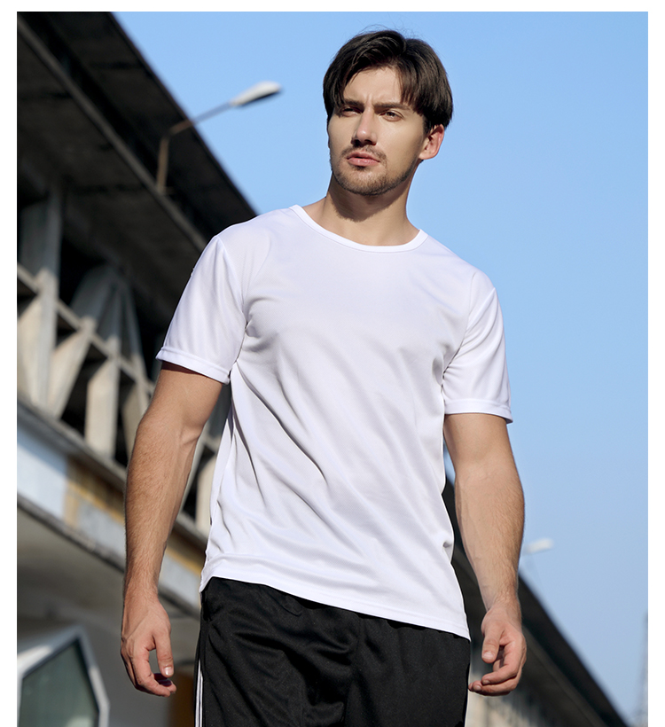 180g100D marathon quick-drying sports material round neck T-shirt CF306