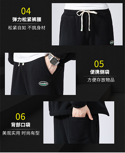 Double-sided hand-grabbed polar fleece couple suit stand-up collar zipper sweatshirt KB-9906 men