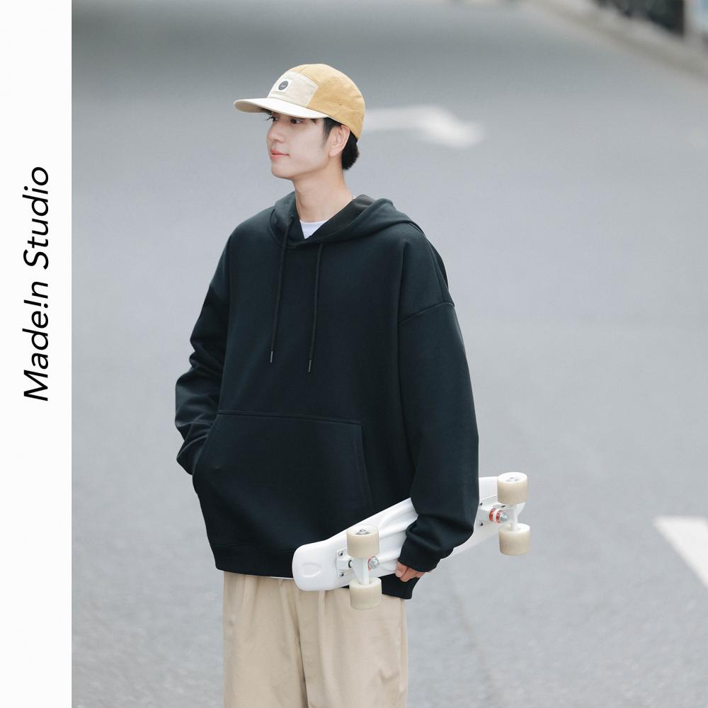 750g thick drop shoulder hooded pullover sweatshirt YZ02-9806 (no individual packaging)