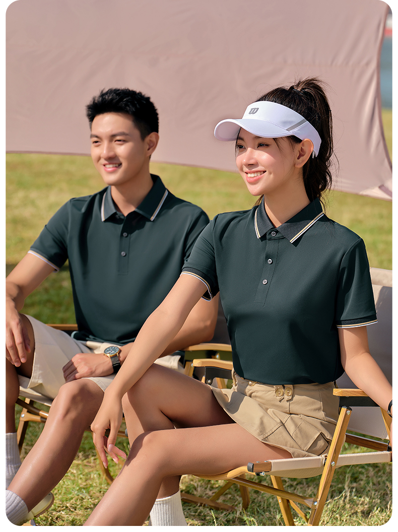 180g Feile Beaded Business Lapel Short Sleeve POLO Shirt GJ39-6501