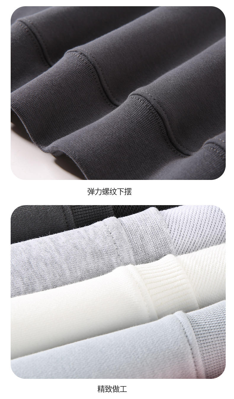 Combed cotton round neck pullover sweatshirt universal style YZ02-101