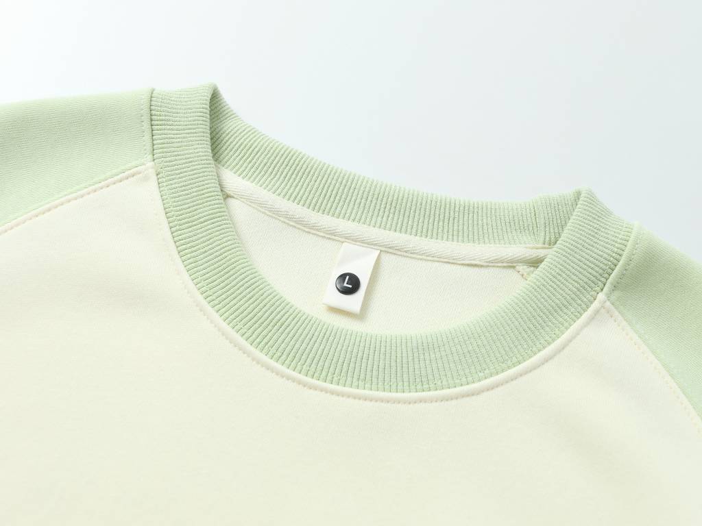 360g pure cotton raglan colorblocking round neck sweatshirt for couples GJ9-Z01