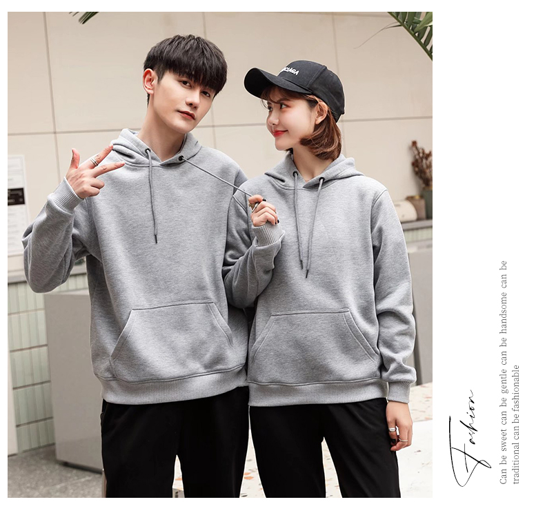 650g combed T/C cotton hooded pullover sweatshirt W01-305