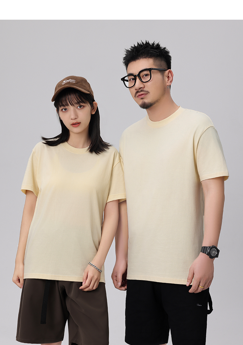 200g combed cotton short-sleeved T-shirt HD5-tide brand 200g