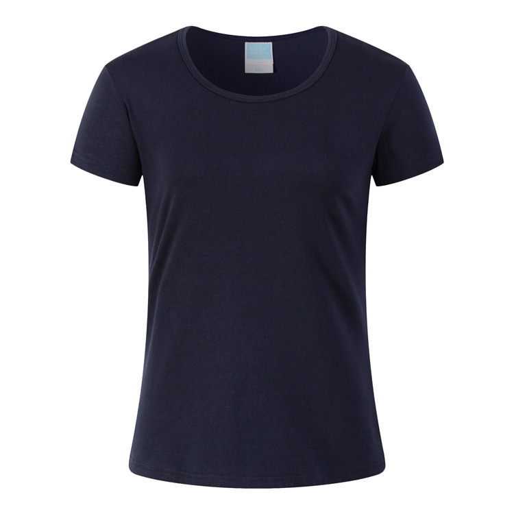 200g 32 combed Lycra cotton simple round neck female CF301 female