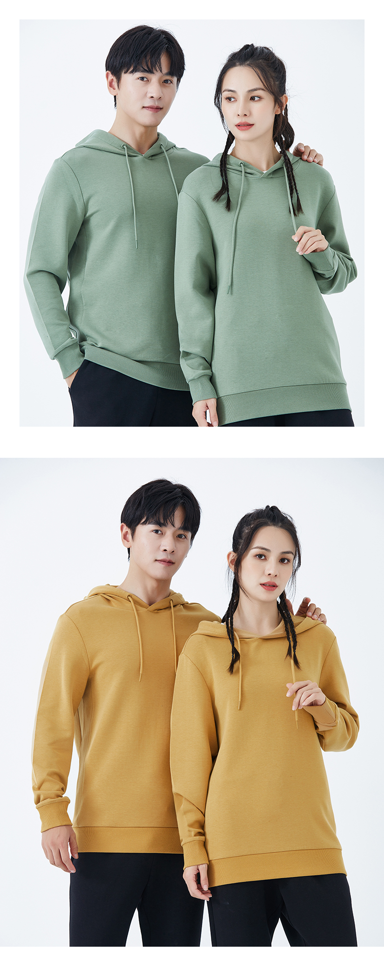 380g hooded pullover sweatshirt GJ11-38000-58 basic sweatshirt