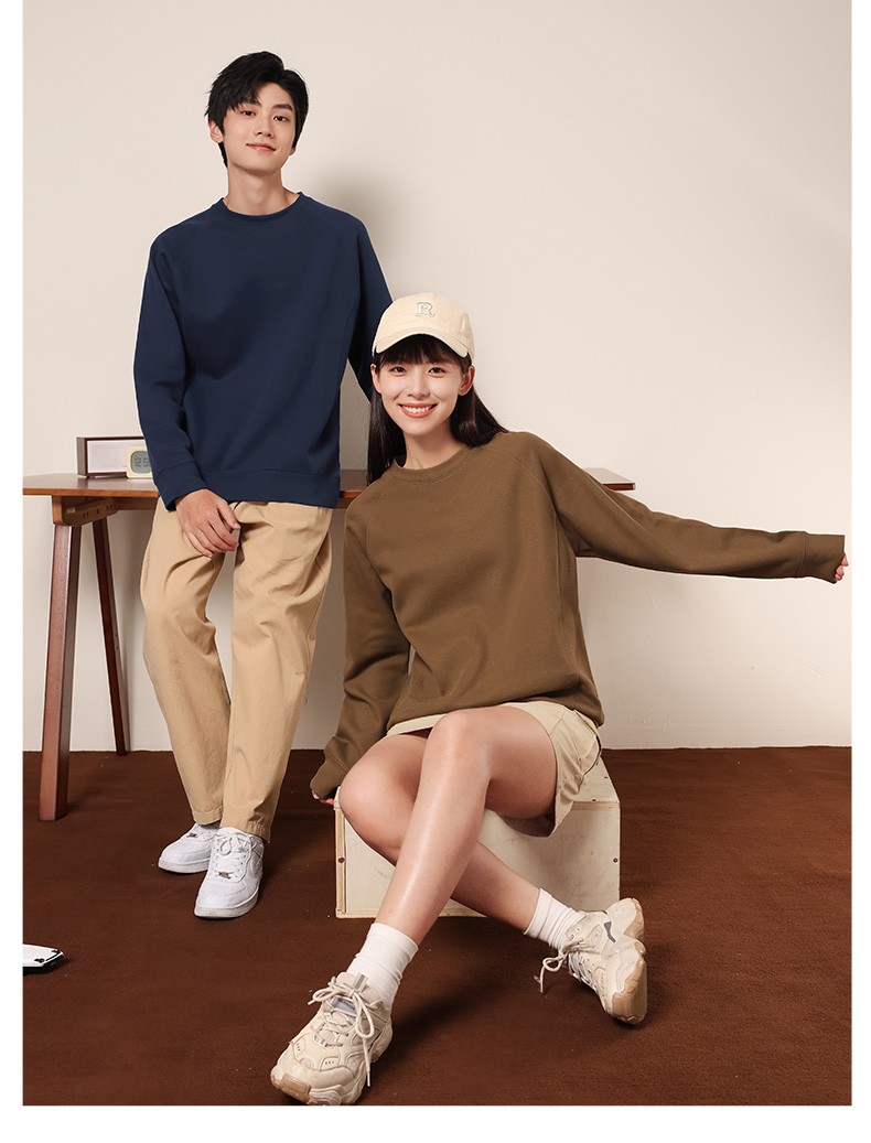 Fashionable new oxygen cotton round neck pullover sweatshirt GT3-8801