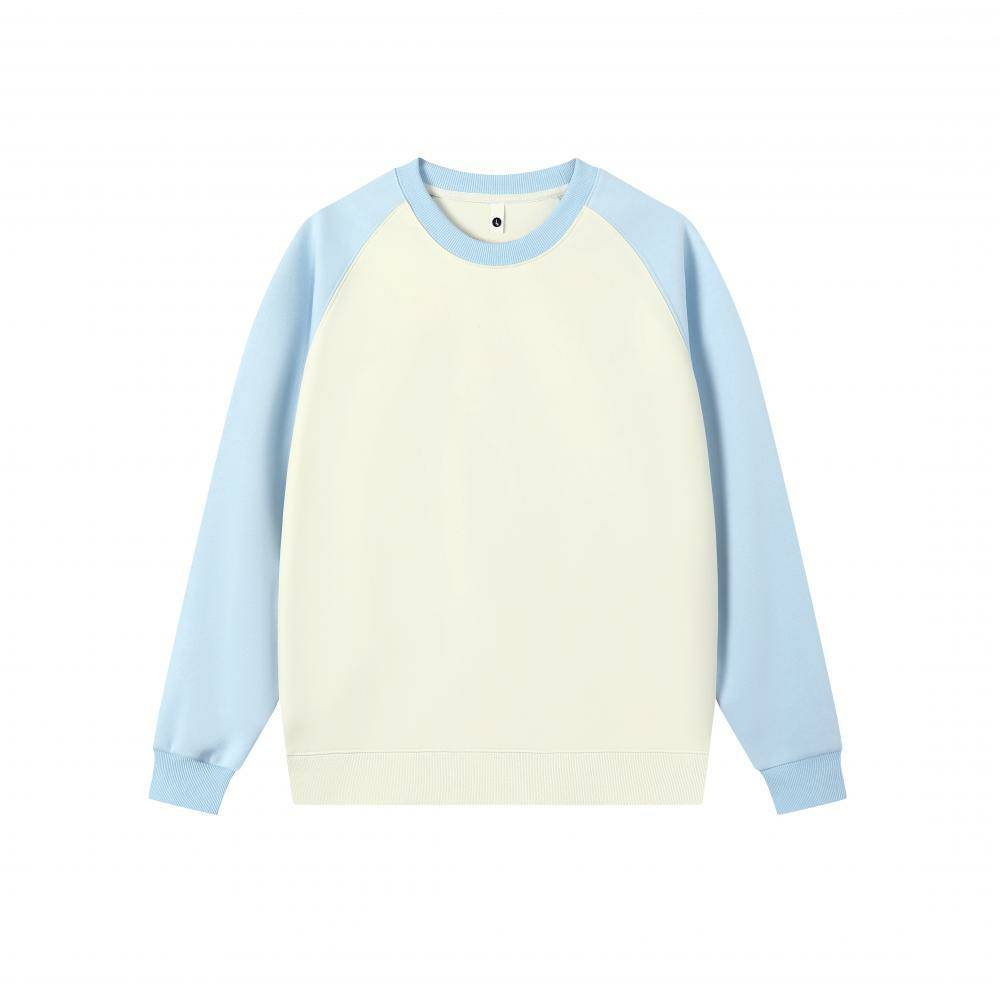 360g pure cotton raglan colorblocking round neck sweatshirt for couples GJ9-Z01