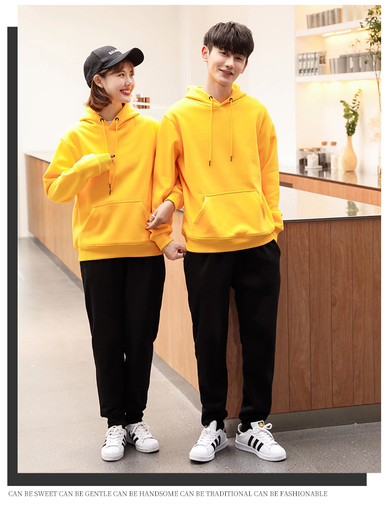 650g combed T/C cotton hooded pullover sweatshirt W01-305