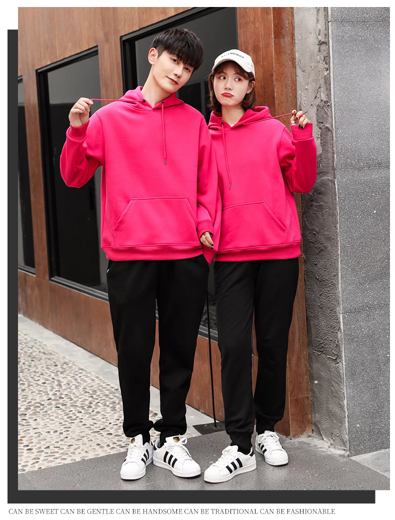 650g combed T/C cotton hooded pullover sweatshirt W01-305