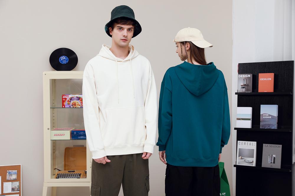 750g thick drop shoulder hooded pullover sweatshirt YZ02-9806 (no individual packaging)