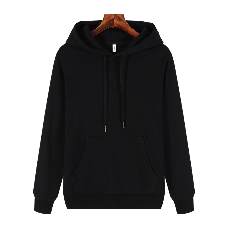 Fleece elastic thread hooded pullover sweatshirt GJ27-9802