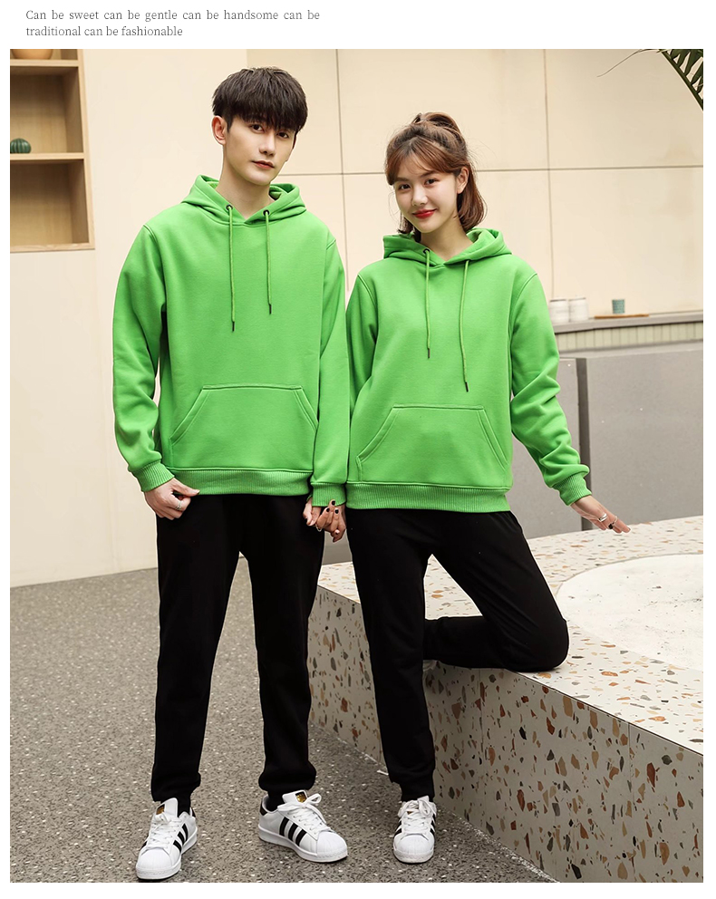 650g combed T/C cotton hooded pullover sweatshirt W01-305