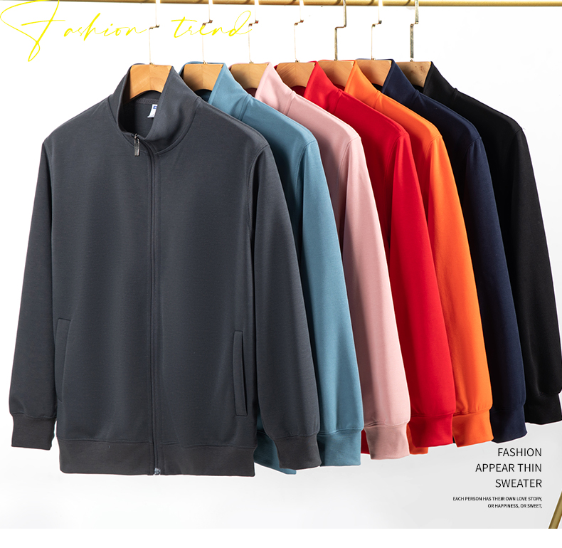 660g autumn and winter thickened stand collar zipper sweatshirt W01-A718