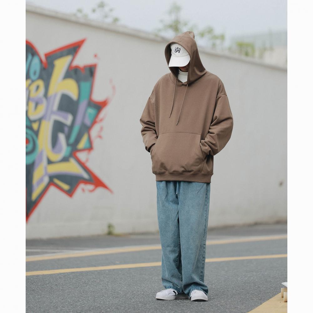 750g thick drop shoulder hooded pullover sweatshirt YZ02-9806 (no individual packaging)