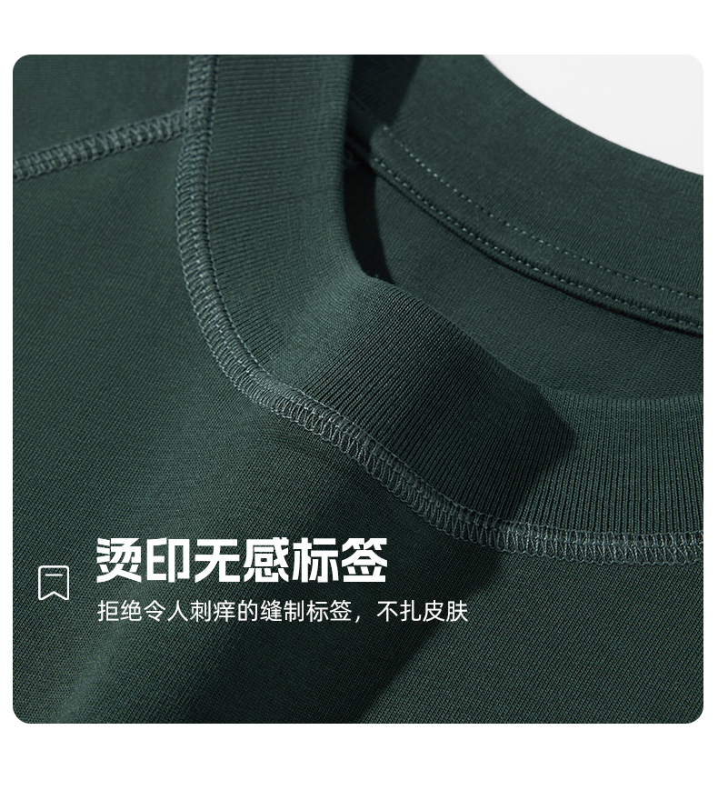 300g30s double yarn combed cotton heavyweight raglan short sleeve round neck T-shirt G28-66C