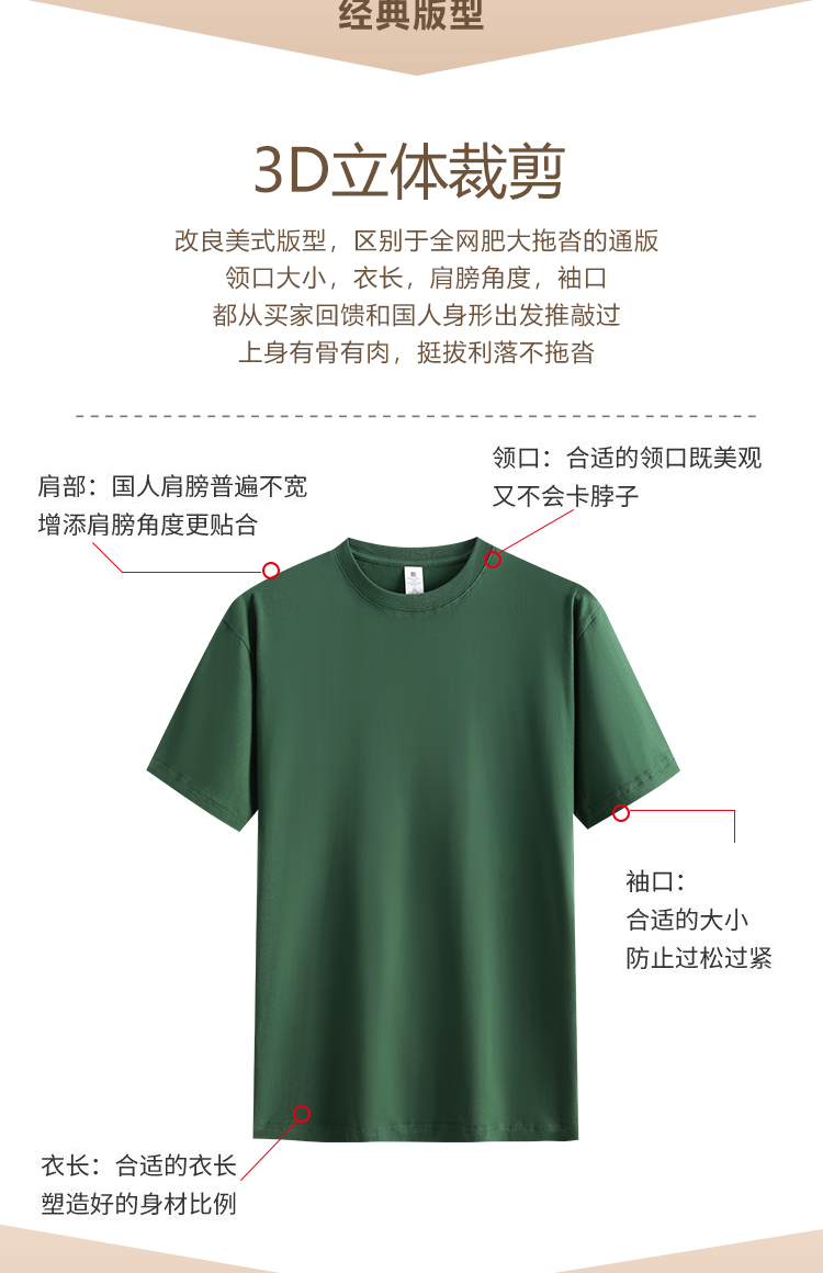 200g pure cotton drop shoulder short-sleeved T-shirt round neck solid color unisex style BC9-200g pure cotton