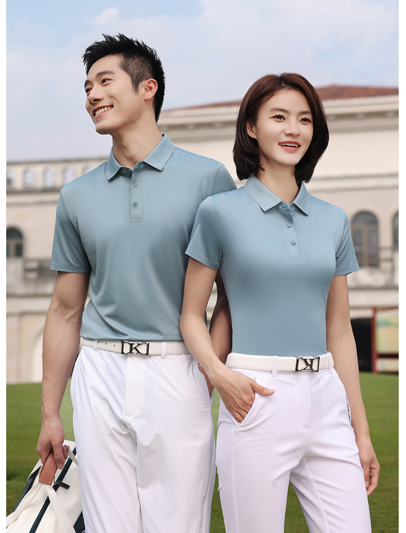 175g nylon cotton silk cool touch short-sleeved lapel POLO shirt GJ11-83003